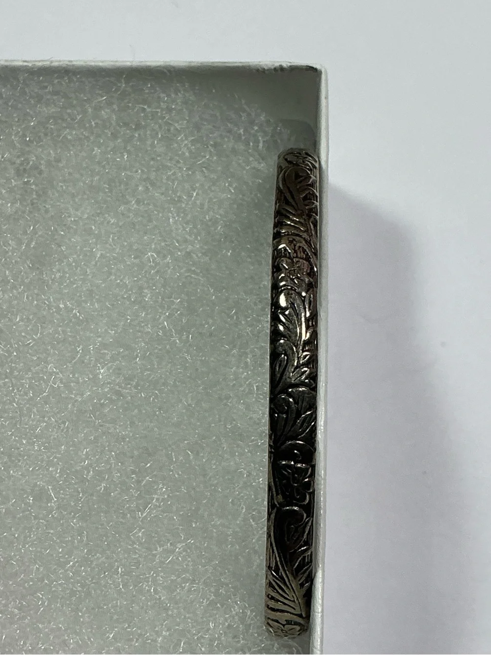 Sterling Silver Open Cuff Floral Bracelet.